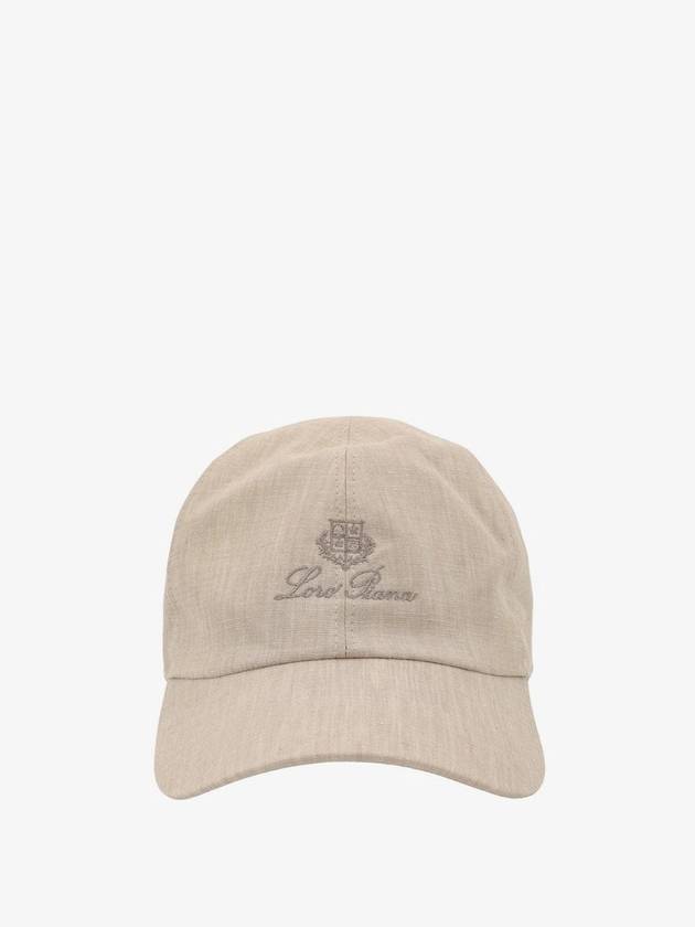 Logo Linen Ball Cap Grain Beige - LORO PIANA - BALAAN 1