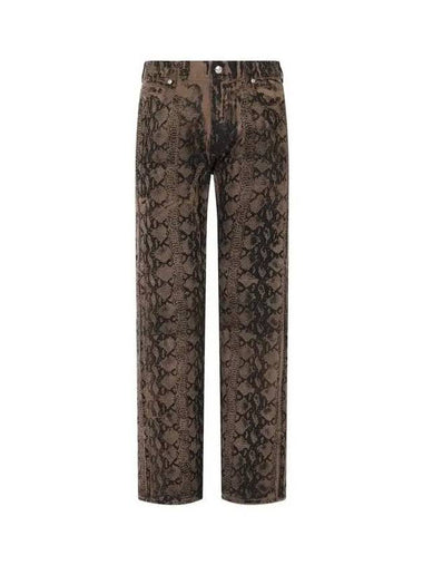 COMMISSION Snake Print Jeans Dark Brown 271722 - PAUL SMITH - BALAAN 1