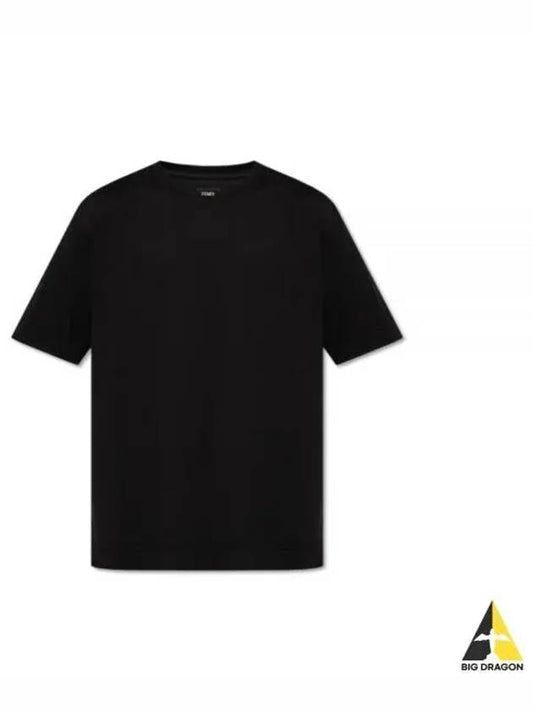 Staff Only Cotton Short Sleeve T-Shirt Black - FENDI - BALAAN 2