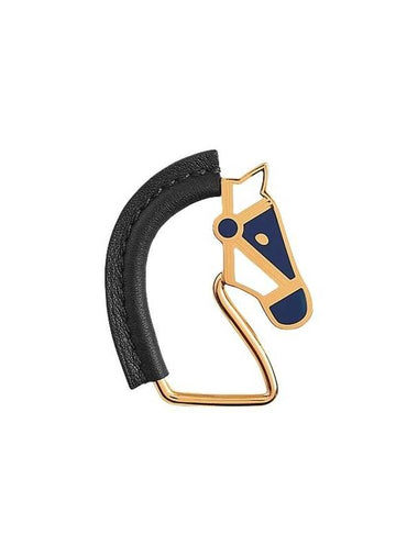 Cheval Brooch Black - HERMES - BALAAN 1