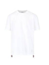 Men's Center Back Striped Short Sleeve T-Shirt White - THOM BROWNE - BALAAN 2