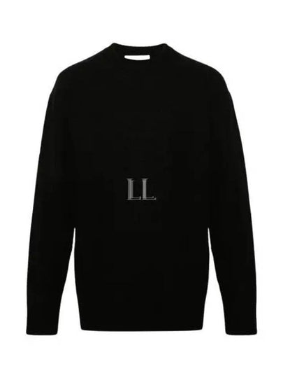 Crewneck Wool Knit Top Black - JIL SANDER - BALAAN 2