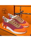 Women's Bouncing Sneakers Pink Multi Mesh H Orange Logo - HERMES - BALAAN 1