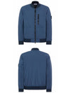 Skin Touch Nylon Garment Dyed Bomber Jacket Blue - STONE ISLAND - BALAAN 5