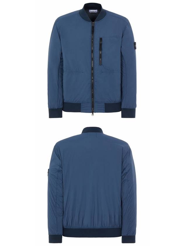 Skin Touch Nylon Garment Dyed Bomber Jacket Blue - STONE ISLAND - BALAAN 5