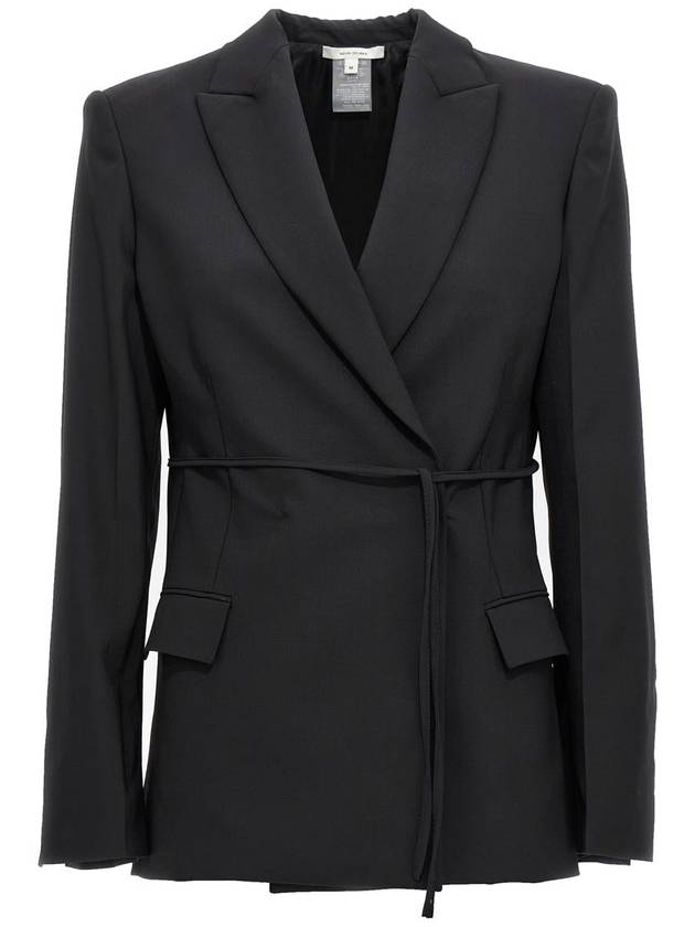 Nensi Dojaka Double Breast Drawstring Blazer Jacket - NENSI DOJAKA - BALAAN 1