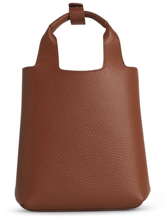 Hogan Mini Shopping Bag In Brown Leather - HOGAN - BALAAN 3