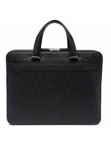 Salvatore Gancini Business Brief Case Black - SALVATORE FERRAGAMO - BALAAN 1