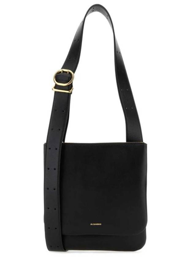 Ombra Leather Shoulder Bag Black - JIL SANDER - BALAAN 2