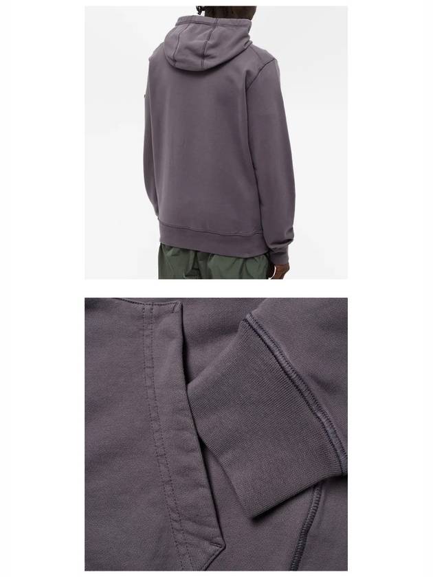 Wappen Patch Cotton Hoodie Charcoal - STONE ISLAND - BALAAN 6