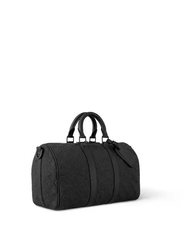 Keepall Bandouliere 35 Luggage Bag Black - LOUIS VUITTON - BALAAN 4