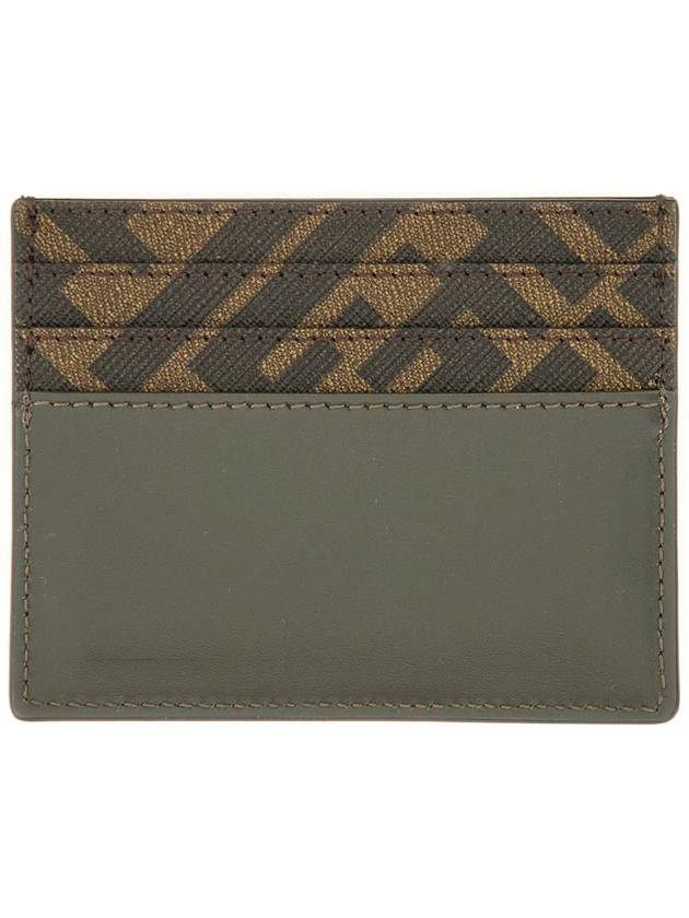 FF Square Leather Card Wallet Grey - FENDI - BALAAN 3