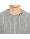 RWB Cable Wool Knit Top Grey - THOM BROWNE - BALAAN 7