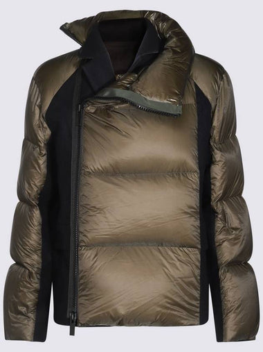 Sacai Dark Green And Blue Nylon Down Jacket - SACAI - BALAAN 1