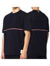 Midweight Jersey Short Sleeve T-Shirt Navy - THOM BROWNE - BALAAN 9