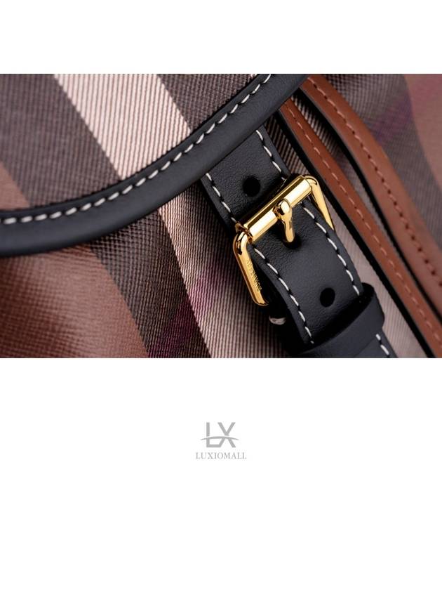 Leather Backpack Brown - BURBERRY - BALAAN.