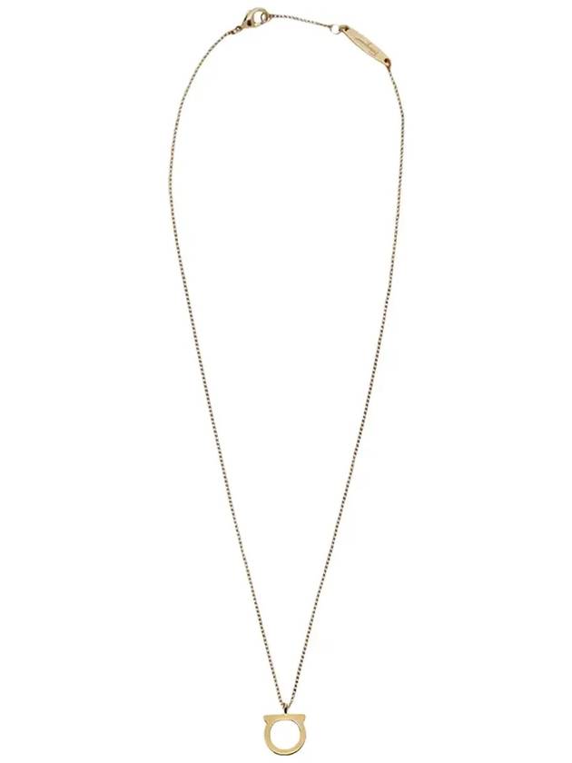 Gancini Large Necklace Brass & Gold - SALVATORE FERRAGAMO - BALAAN 6