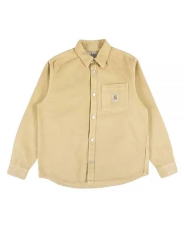 George Chest Logo Patch Denim Long Sleeve Shirt Beige - CARHARTT WIP - BALAAN 2