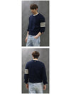 Diagonal Armband Knit Top Navy - THOM BROWNE - BALAAN.