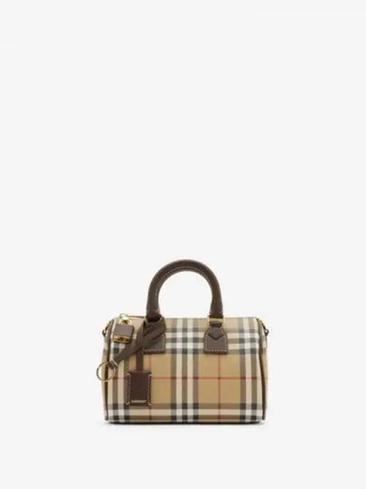 Mini Check Bowling Shoulder Bag Beige - BURBERRY - BALAAN 2