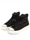 Men's Iconographic Canvas High Top Sneakers Brown - VALENTINO - BALAAN 2