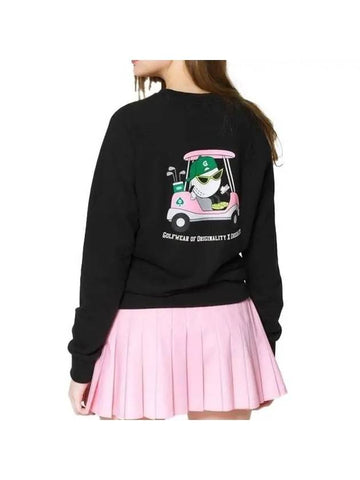 Women's Swag Cart Golf Sweatshirt Black - GOXO - BALAAN 1