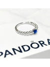 Women's September Sea Blue Beaded Crystal Ring Silver - PANDORA - BALAAN 2