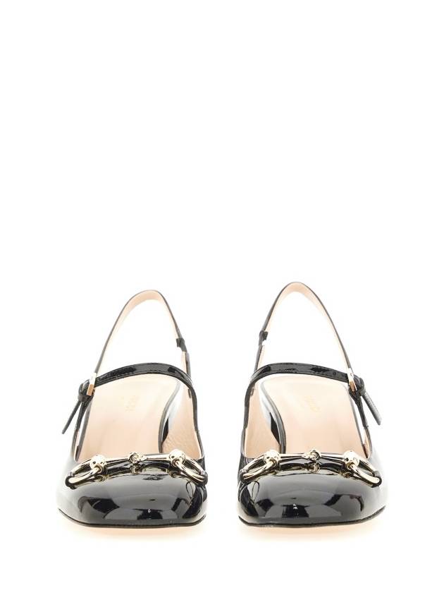 Horsebit slingback heel black - GUCCI - BALAAN 5