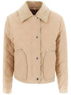 Corduroy Collar Diamond Quilted Jacket Soft Fawn - BURBERRY - BALAAN 3