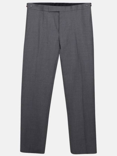 Low Rise Side Tab Wool Slacks Grey - THOM BROWNE - BALAAN 2