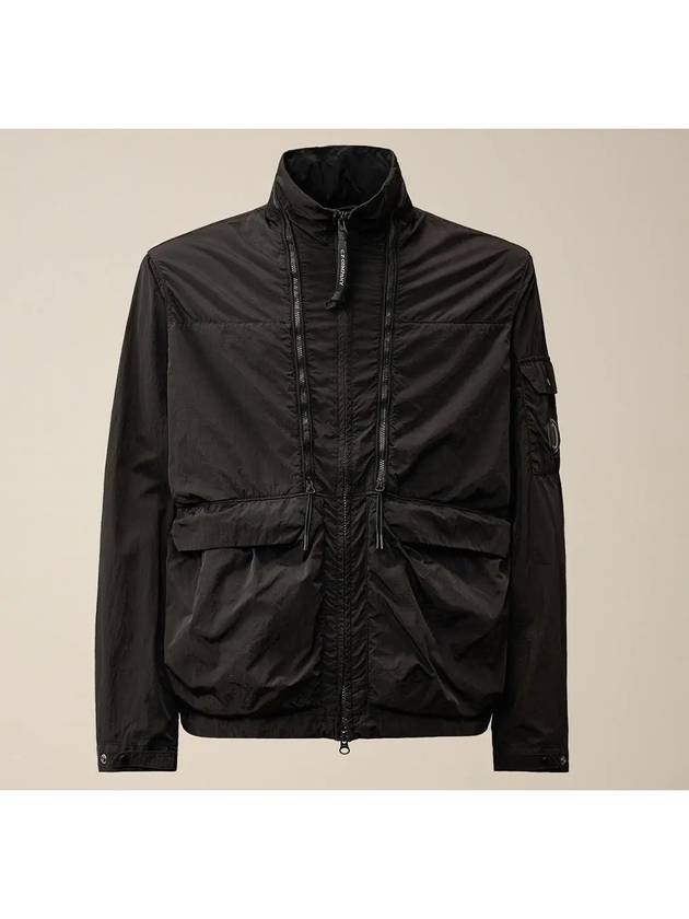 Men's Chrome-R Zip-Up Jacket Black - CP COMPANY - BALAAN 2