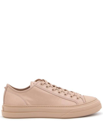 Rockstud Leather Low Top Sneakers Rose - VALENTINO - BALAAN 1