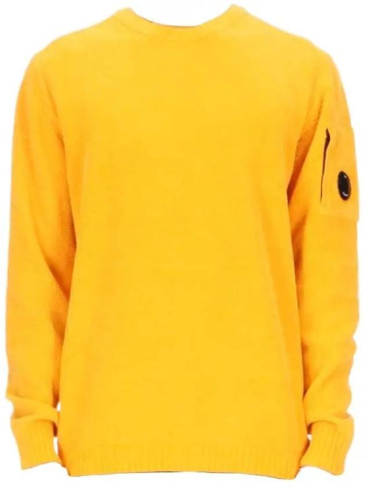 Men's Lens Wappen Cotton Knit Top Yellow - CP COMPANY - BALAAN 2