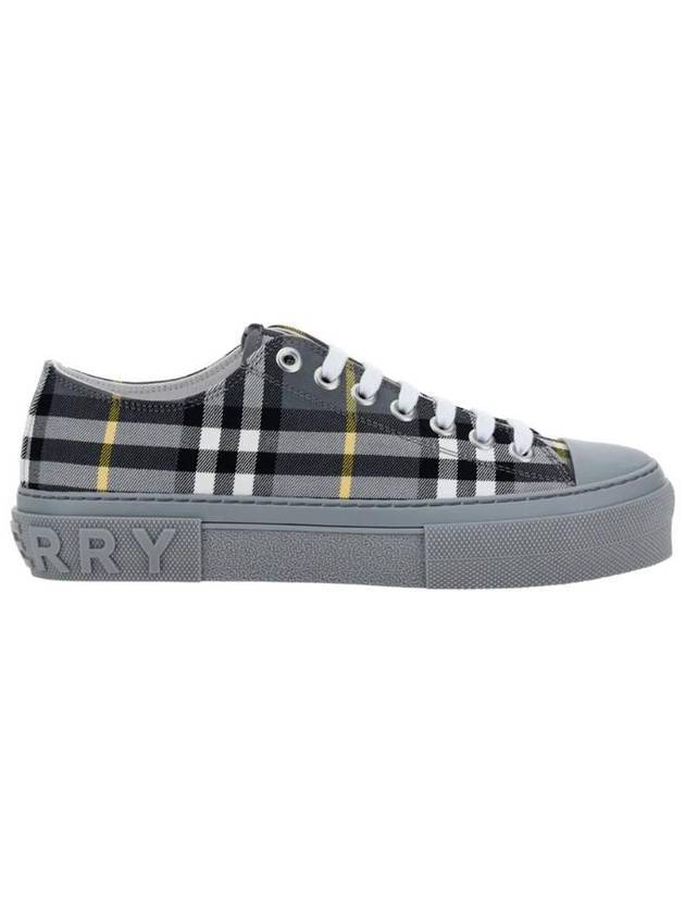 Vintage Check Cotton Low Top Sneakers Grey - BURBERRY - BALAAN 1