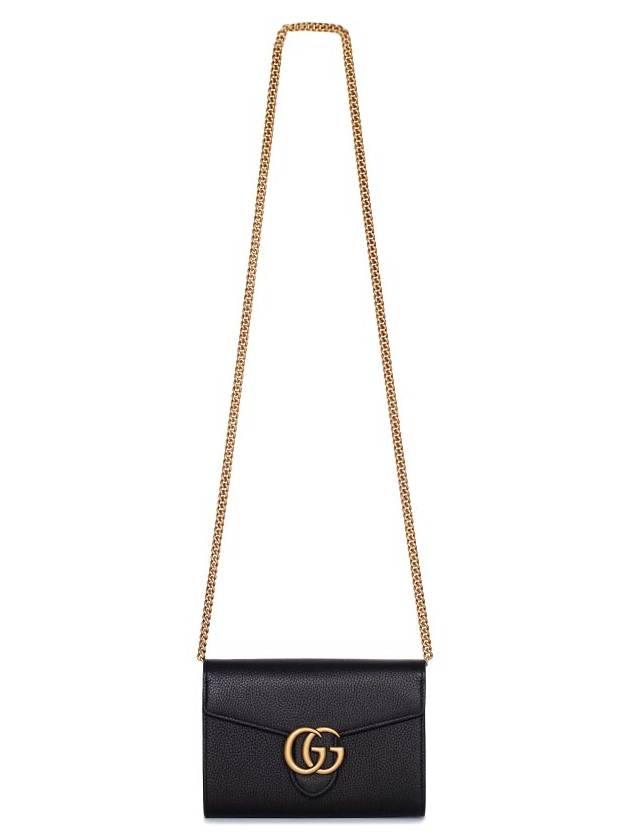 GG Marmont Chain Mini Cross Bag Black - GUCCI - BALAAN.