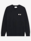 Monochrome Fox Head Patch Classic Sweatshirt Black - MAISON KITSUNE - BALAAN 2