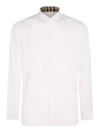 Plain Cotton Long Sleeve Shirt White - BURBERRY - BALAAN 2