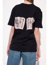 Lace Corset Print Short Sleeves T-Shirt Black - ALEXANDER MCQUEEN - BALAAN 5