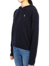 Embroidered Logo Cashmere Hoodie Navy - SPORTY & RICH - BALAAN 3