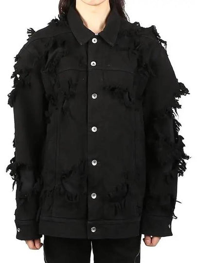 Jumbo Worker Denim Jacket Black - RICK OWENS - BALAAN 2