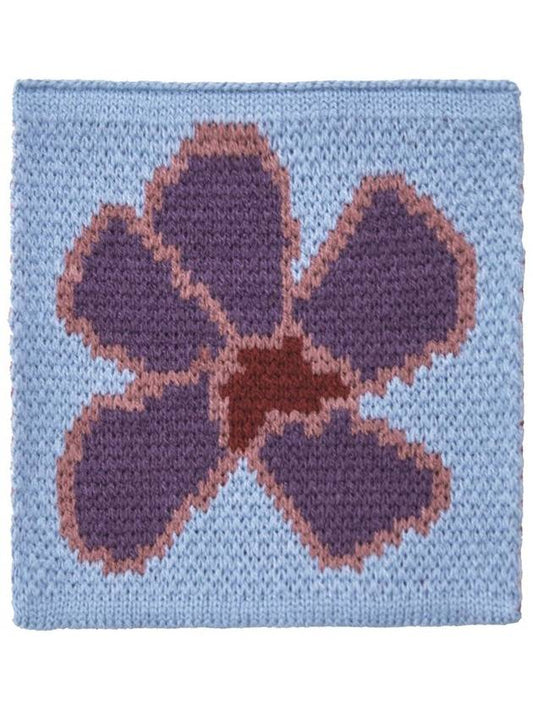 Flower Knit Coaster Blue - UNALLOYED - BALAAN 1