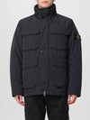 Polyester Micro Twill Zip Up Jacket Black - STONE ISLAND - BALAAN 3