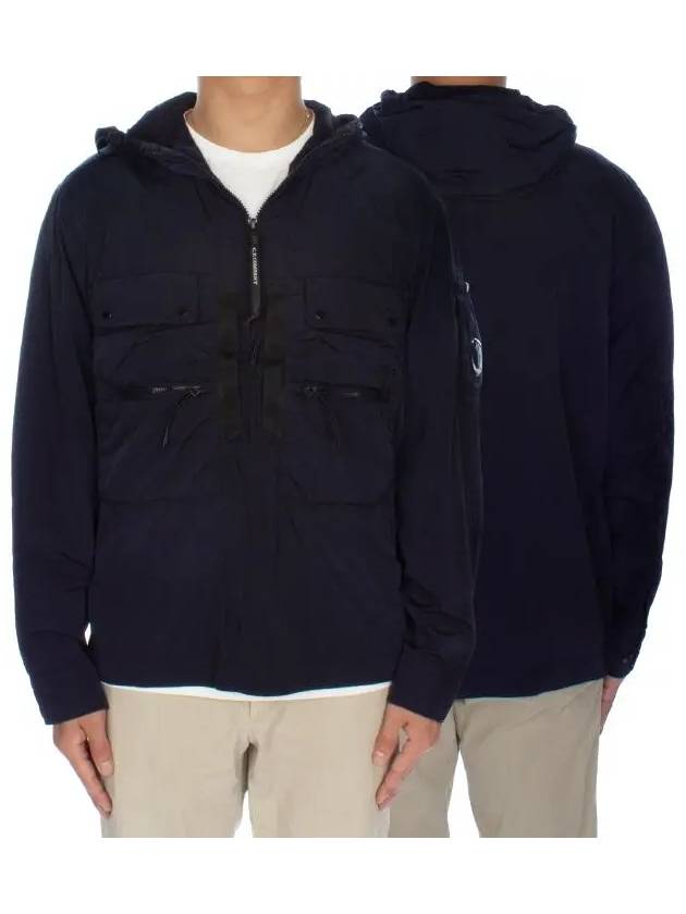 Chrome R Lens Hooded Jacket Navy - CP COMPANY - BALAAN 2