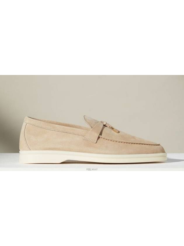 Summer Charms Walk Suede Loafers Sand Beige - LORO PIANA - BALAAN 6