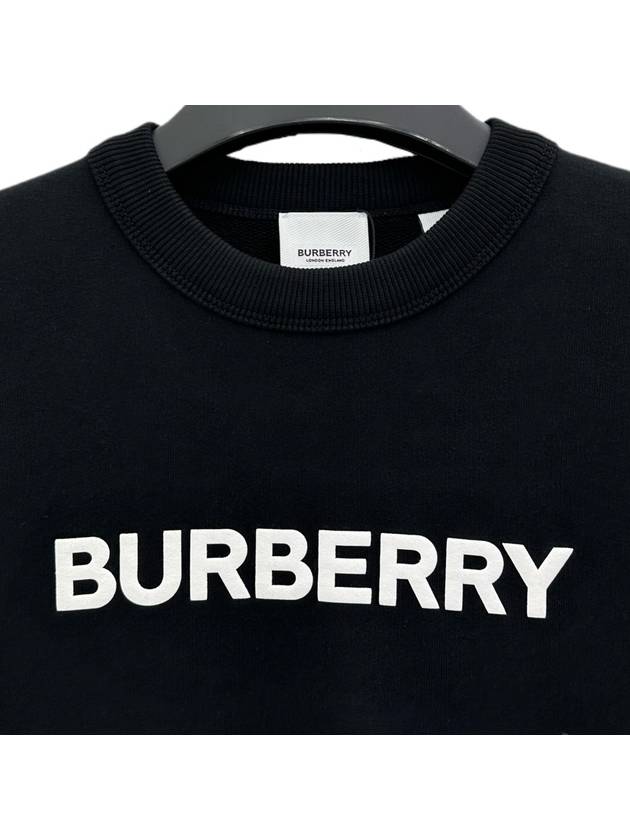 Front Logo Print Sweatshirt Black - BURBERRY - BALAAN 5