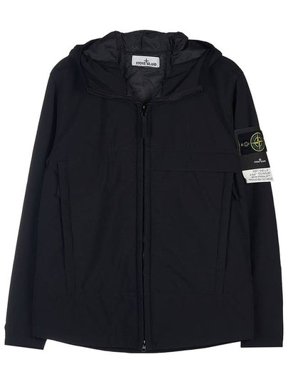 Men's Soft Shell Pure Insulation Technology Primaloft Hooded Jacket Black - STONE ISLAND - BALAAN 2