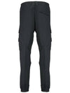 Stretch Cotton Cargo Straight Pants Navy - STONE ISLAND - BALAAN 3