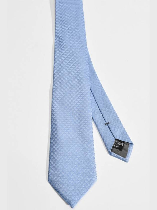 Eagle Jacquard Silk Tie Sky Blue - EMPORIO ARMANI - BALAAN 1