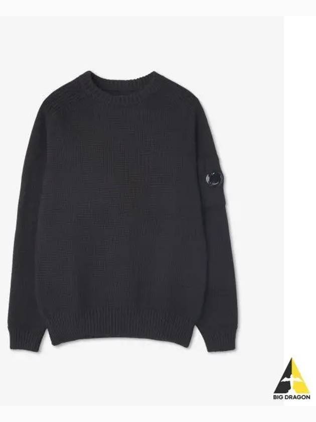 Lens Wappen Patch Knit Top Black - CP COMPANY - BALAAN 2