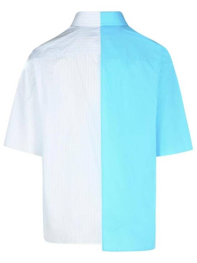 Big Logo Short Sleeve Shirt Blue White - MAISON MARGIELA - BALAAN 4